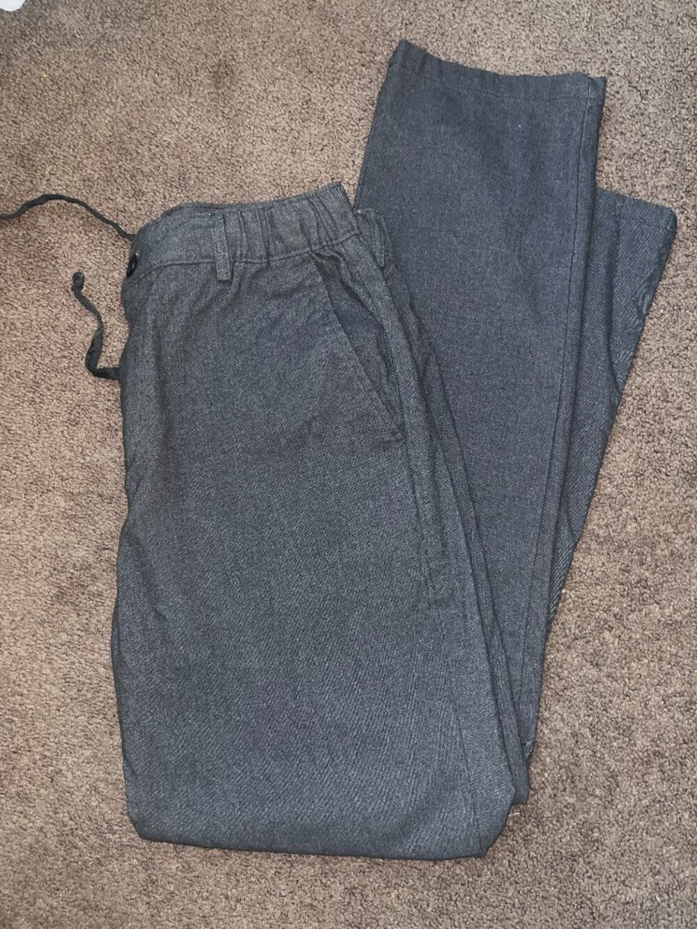 Men's Gray Straight Flex Winter Trousers, size M